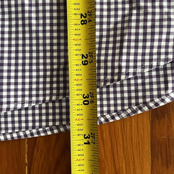 Ralph Lauren Custom Fit Purple Gingham Button-Down‎ Shirt XL Long Sleeve - Picture 8 of 12